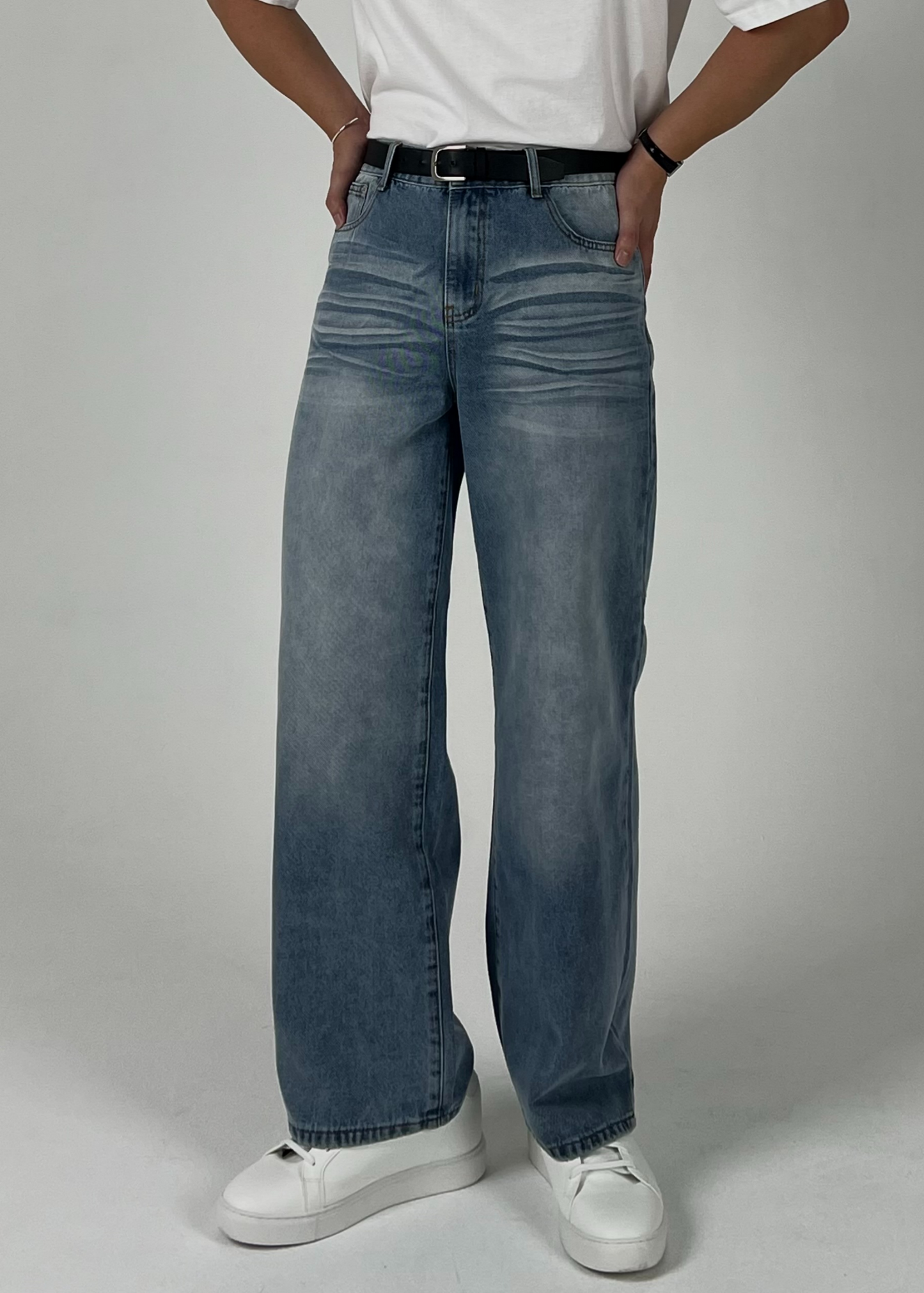 Wide Brush Washing Denim
