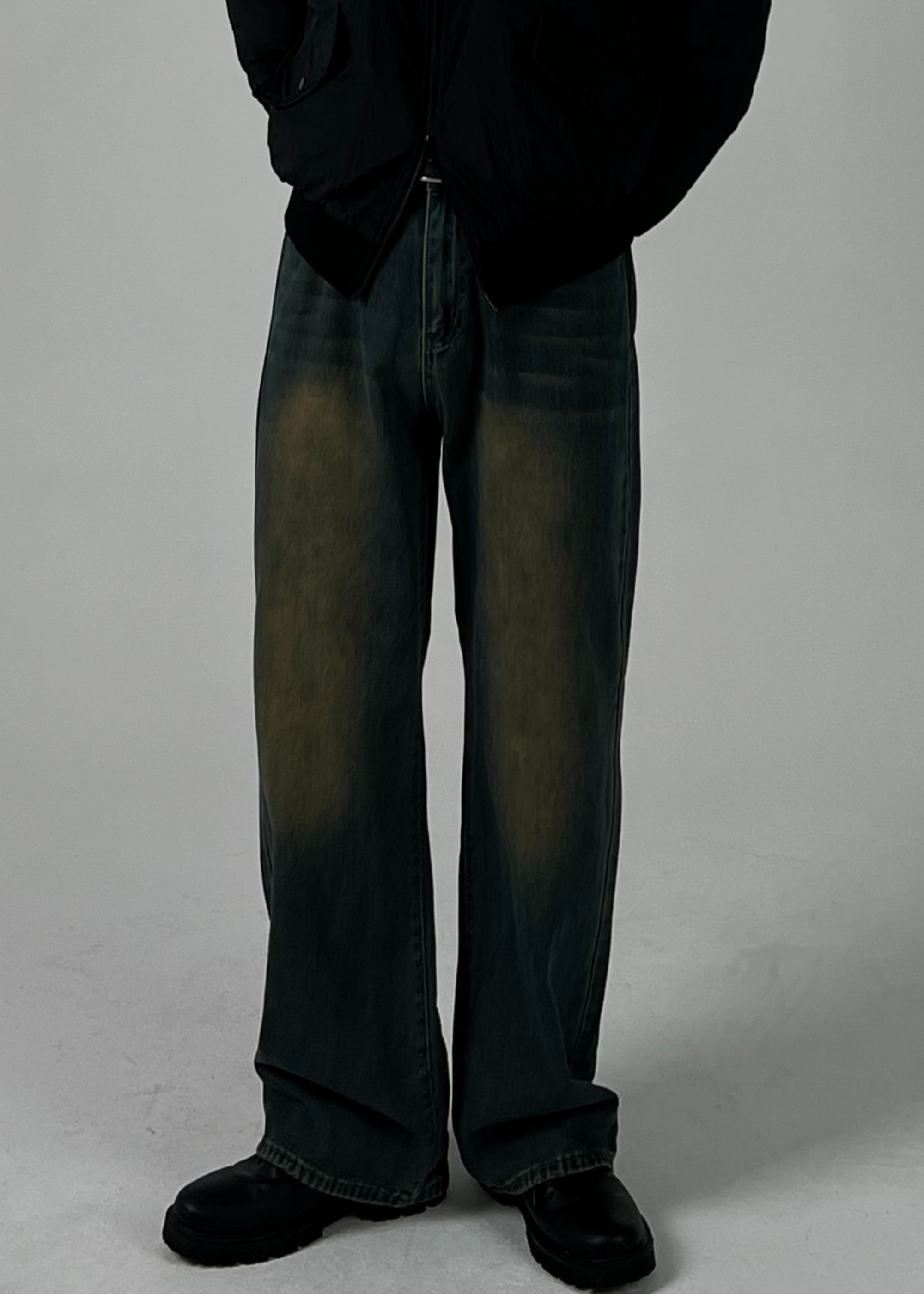 Washing Banding Denim Pants