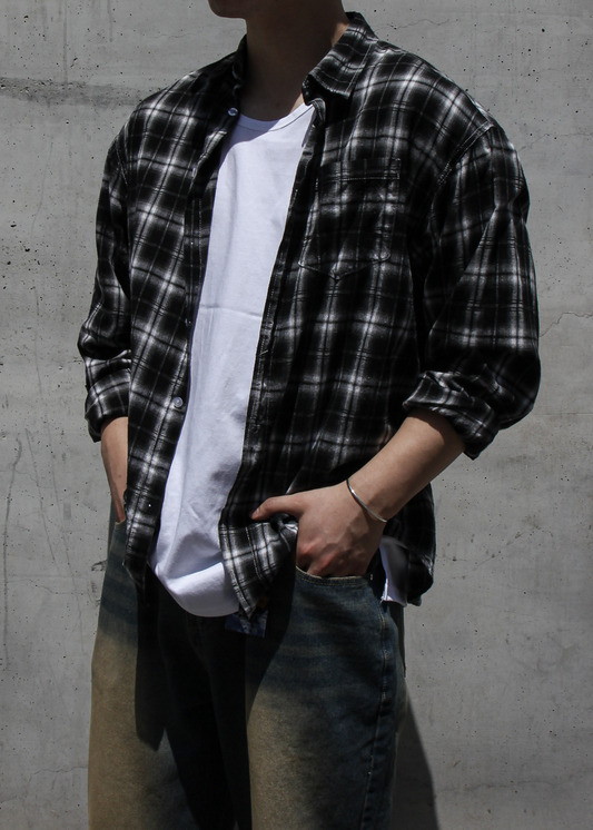 Gradation Overfit Check Shirt