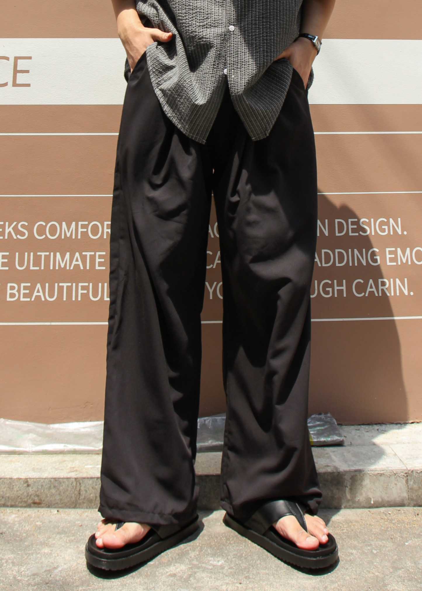 Pintuck Wide Cooling Slacks