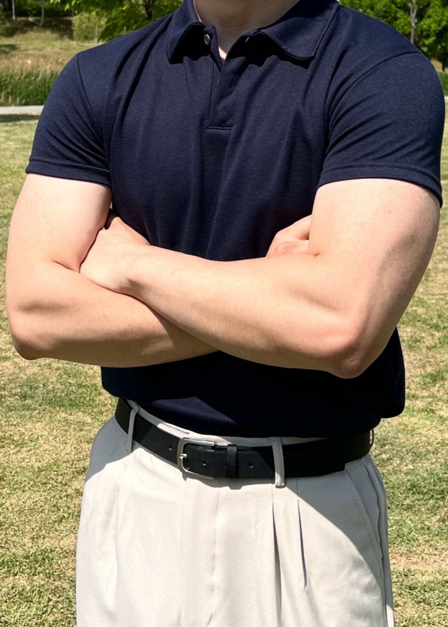 Muscle Fit Knit Polo Shirt