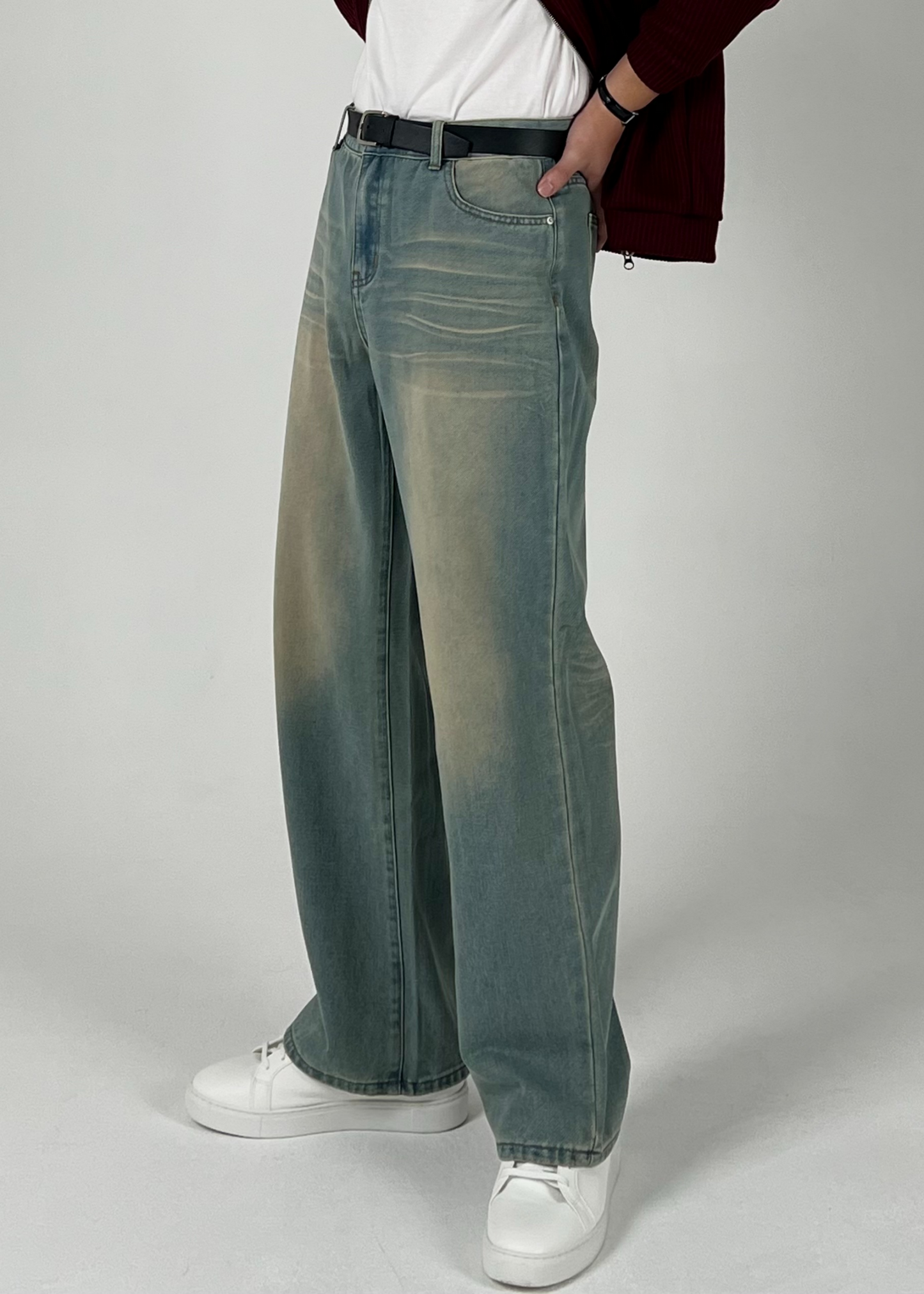 Wide Brush Washing Denim