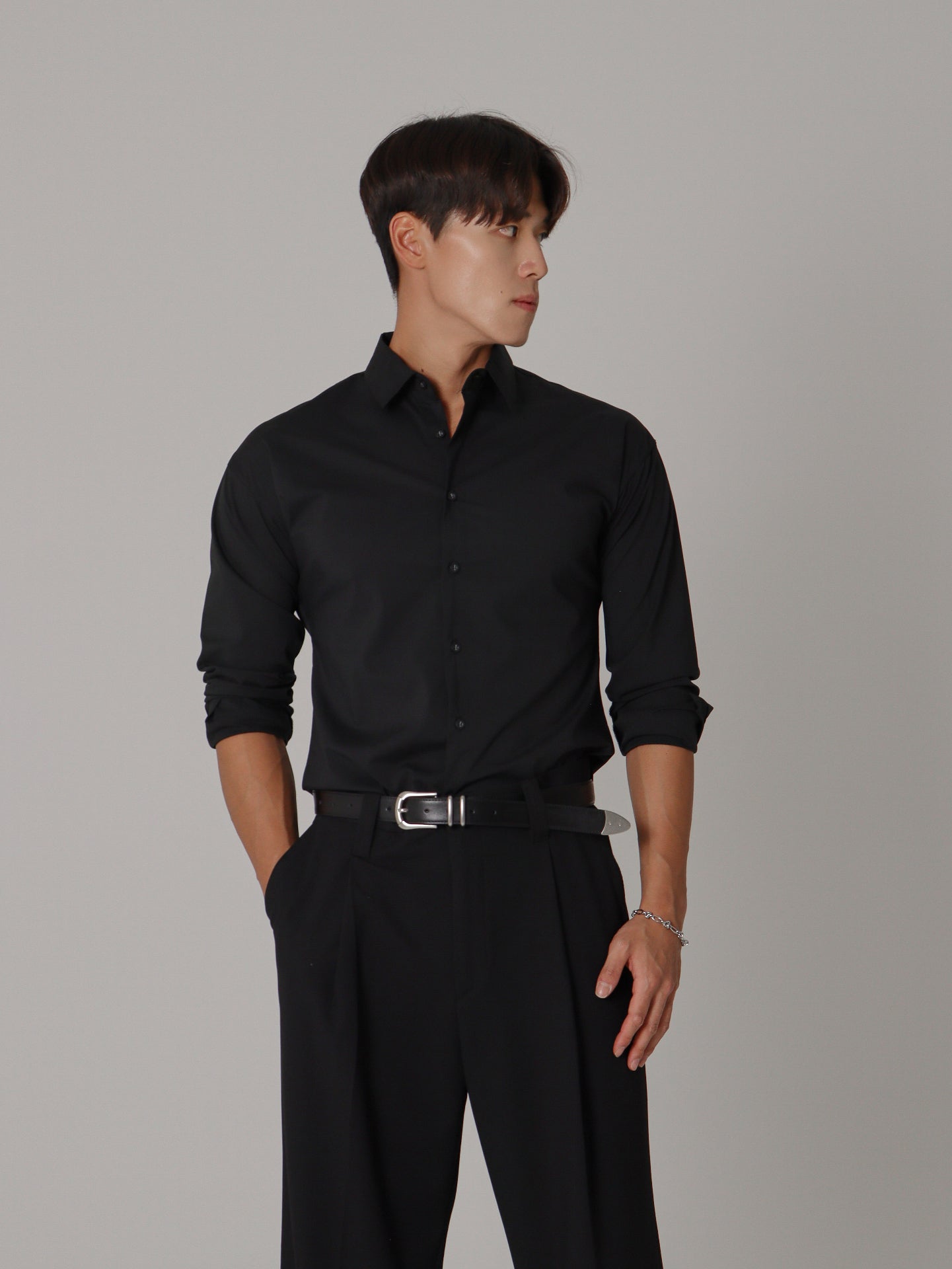Muscle-Fit Premium Cotton Polo - Black