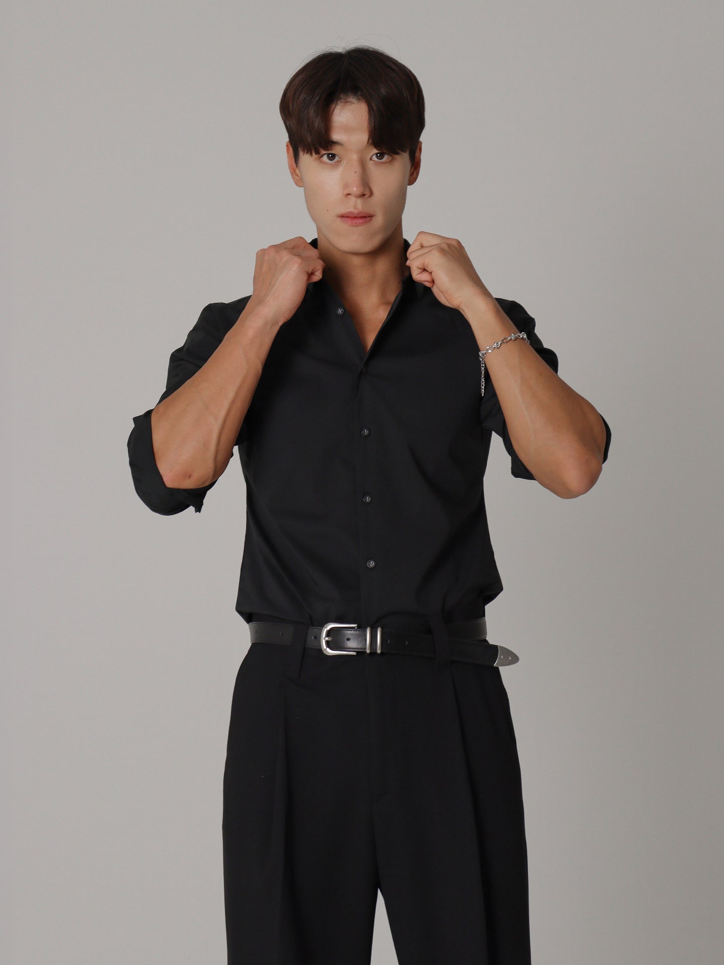 Muscle-Fit Premium Cotton Polo - Black